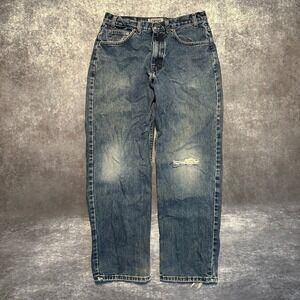 Vintage Sonoma Straight Leg Jeans Mens 30 x 30 Distressed Faded Made‎ In USA